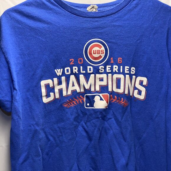 Chicago Cubs 2016 champions World Series Boys Size XL T-shirt - Picture 2 of 3